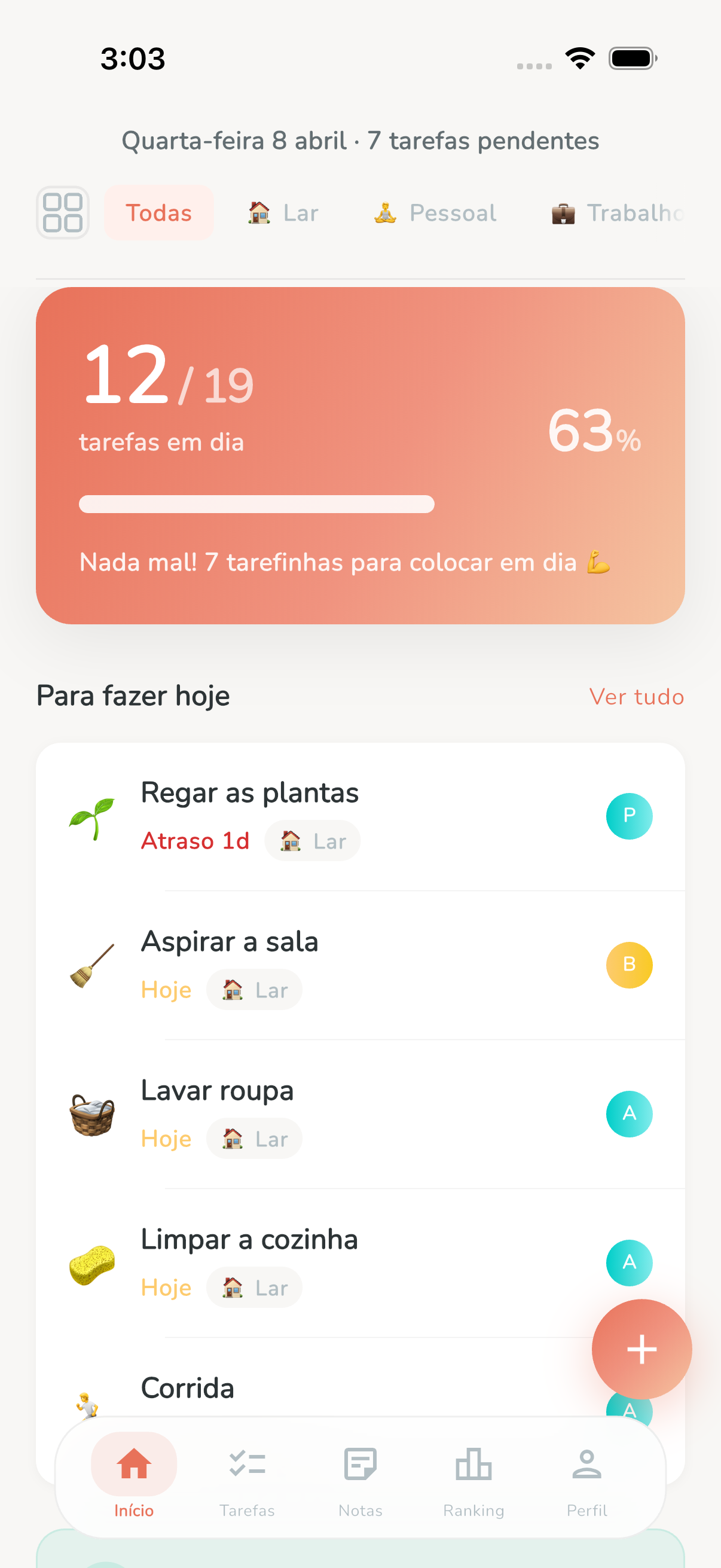 Bobby dashboard showing tasks organized by priority